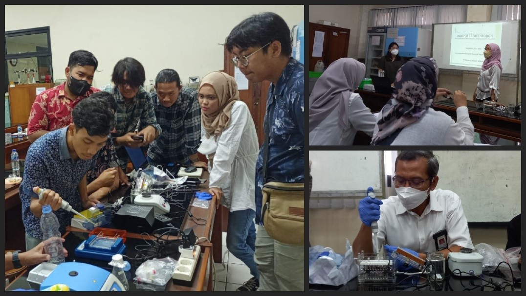 Pelatihan Mini-PCR dan Bluegel Electrophoresis System