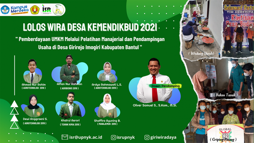Selamat, Mahasiswa/i UPN “Veteran” Yogyakarta Lolos Pendanaan Wira Desa Kemendikbudristek 2021